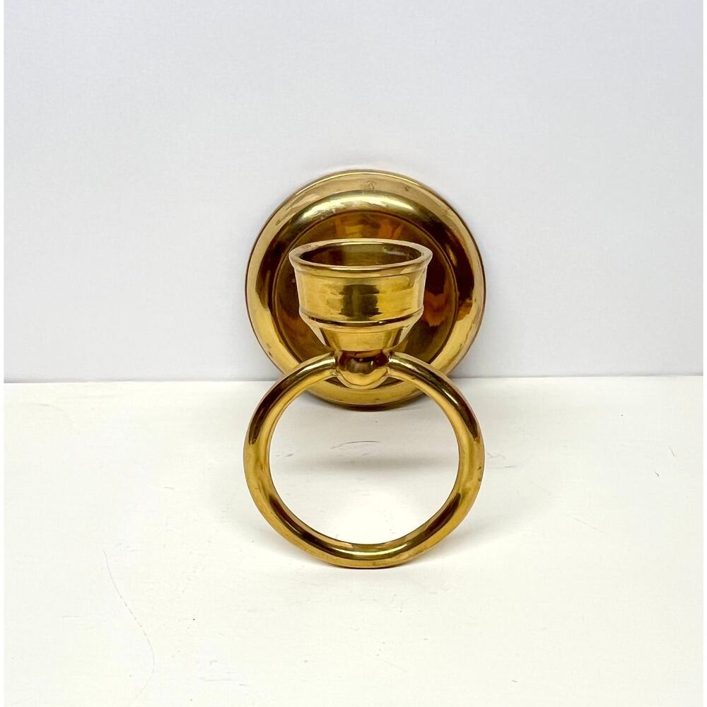 Bombay Company Brass Wall Candle Sconce with Ring